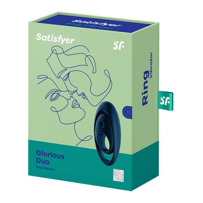 Satisfyer – Glorious Duo Vibrating Cockring – Blue - Image 3
