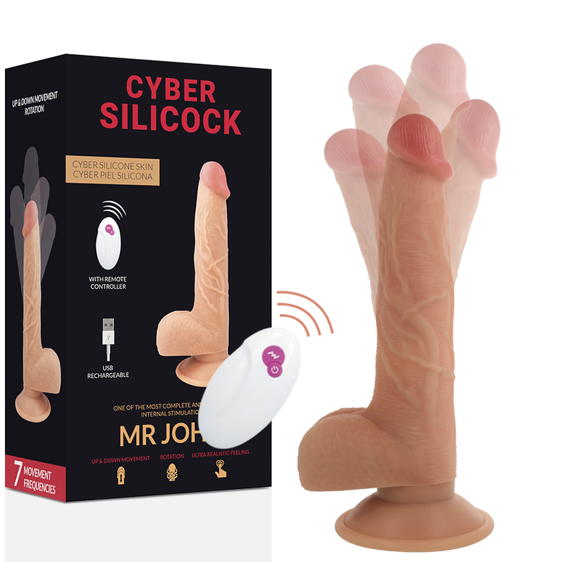 Cyber Silicock - Afstandsbediening Realistische Mr John 23,88 Cm -o- 4,3 Cm